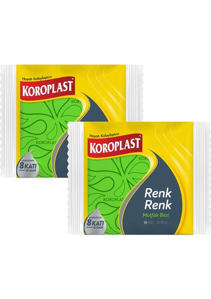 Renk Renk Mutfak Bezi 5 Li x 2 Paket