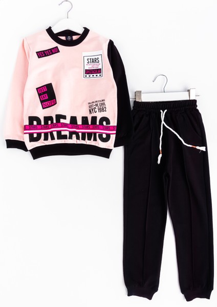 Yazı Baskılı Kız Çocuk Eşofman Takım