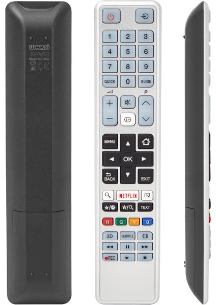 Kl Toshıba CT-8054 Netflıx Tuşlu Beyaz LCD LED Tv Kumanda
