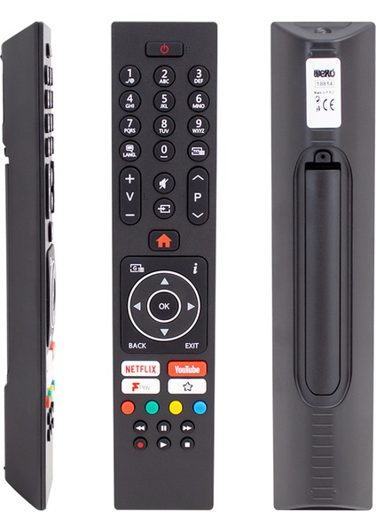 Kl Vestel Netflıx-Youtube-Play Tuşlu Yazısız LCD LED Tv Kumanda (RC43137-30101403)