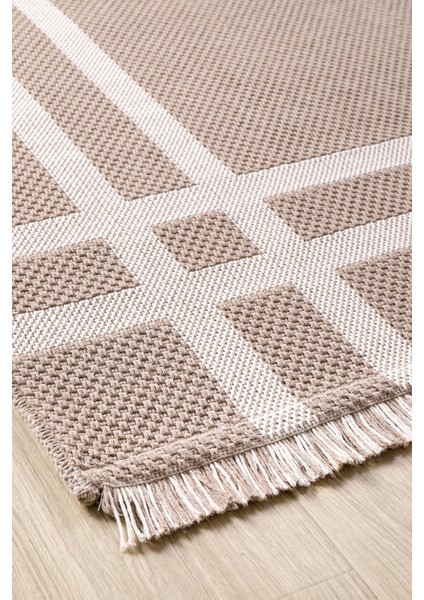 Kaymaz Tabanlı Modern Dokuma Kilim Sisal Halı Çamaşır Makinasında Yıkanabilir Halı