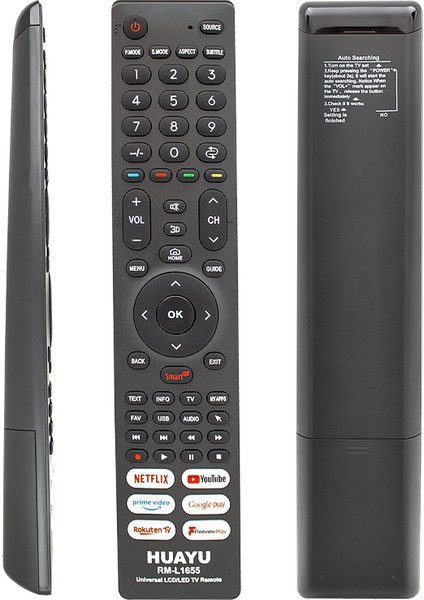 Kl RM-L1655 Netflıx-Youtube-Google Play Tuşlu Unıversal LCD LED Tv Kumanda