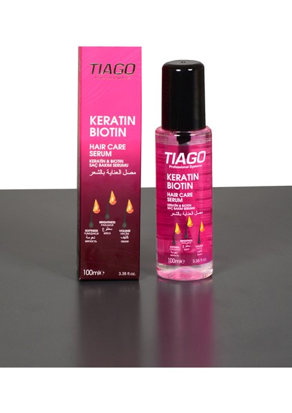Keratin & Biotin Saç Bakım Serumu - Yıpranmış ve Hasar Görmüş Saçlar İçin