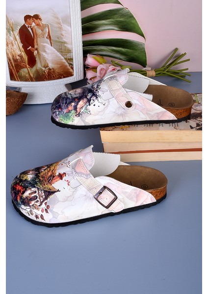 8037 Ev Desenli Baskılı Sabo Terlik fiyatları
