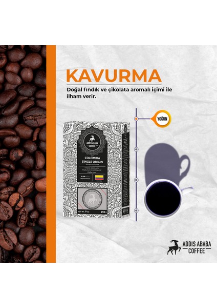 Coffee Professional Barista Kolombiya Single Origin 250 gr x 4