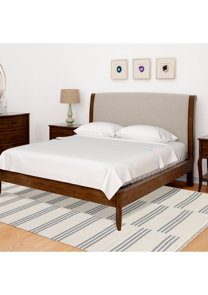 Elegantwoven Açık Gri Pamuk Dokuma Kilim - Homesteadart Rugs, Çift Taraflı, Nefes Alabilen ve 30°c'de Yıkanabilir, Katlanabilir, Robot Süpürge ile Uyumlu Yapı - Çeşitli Ölçülerde