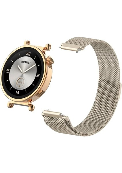 Huawei Watch Gt4 41 mm (18 Mm) Uyumlu Mıknatıslı Hasır Metal Örgü Kordon Milanese Kayış Milano Loop fiyatları