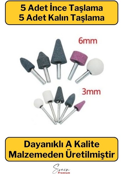Hobi Gravür Dremel Taşlama Ucu Mini Metal Ahşap Oyma Seti Parlatma Çapak Alma 10 Parça Matkap Uyumlu fiyatları