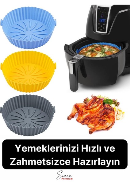 Isıya Dayanıklı Esnek Yıkanılabilir Yapışmaz Silikon Fırın ve Airfryer Yuvarlak Model Pişirme Matı fırsatları