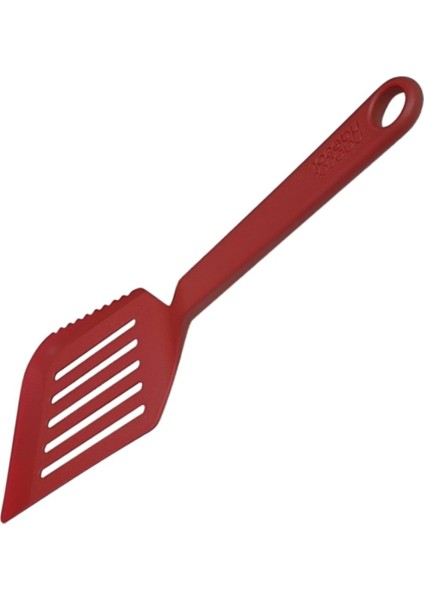 10052 Tırtıklı Ağızlı Geniş Spatula Kırmızı