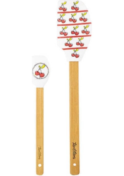 Vişne Desenli 2li Silikon Spatula Seti