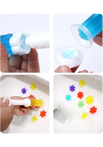 Gülkırmızı Tuvalet Temizleme Jeli Klozet Banyo Koku Giderici Damga Seti Desenli Koku Giderici