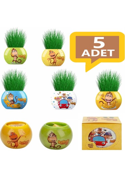 Çim Adam 5 Adet Karışık Model Kukuli Çim Adam