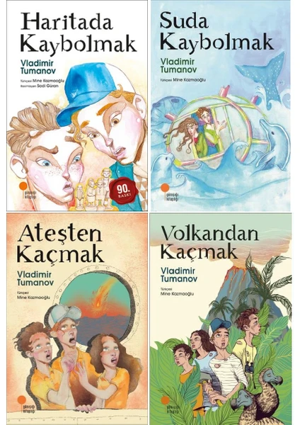 Haritada Kaybolmak - Suda Kaybolmak - Ateşten Kaçmak - Volkandan Kaçmak 4 Kitap - Vladimir Tumanov