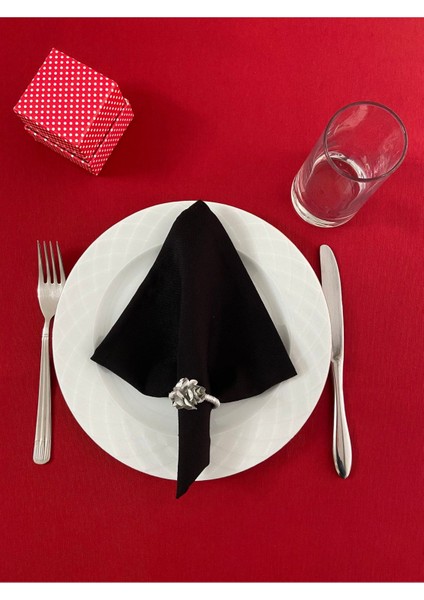 Pamuk Keten Kumaş Servis Peçetesi 6'lı Set