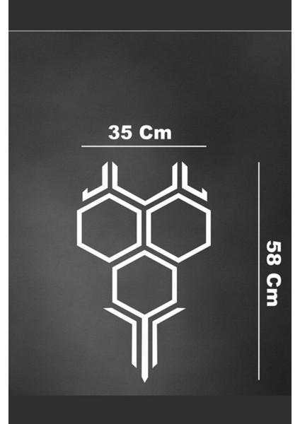 Petek Tasarım Oto Kaput Sticker Siyah/beyaz 58*35 cm