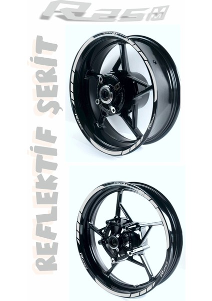 Yamaha R25 M Jant Şeridi ,jant Sticker Reflektif Beyaz Uyumlu