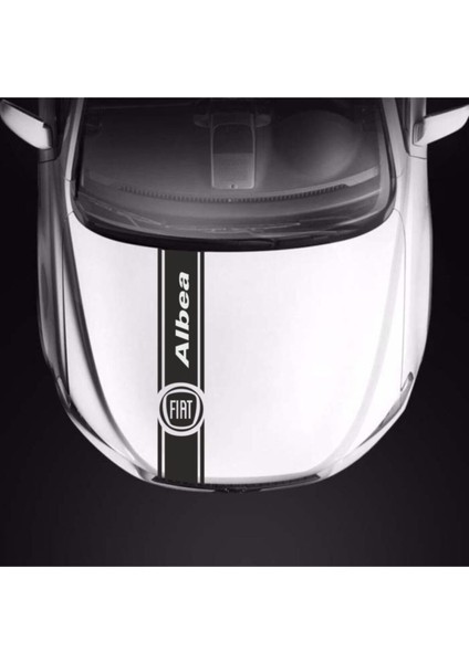 Fiat Albea Için Uyumlu Aksesuar Oto Kaput Şerit Sticker