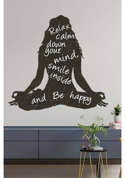 Duvar Stickerı - Yoga Meditasyon Dekoratif Stickerı - Genç Odası Için Duvar Stickerı