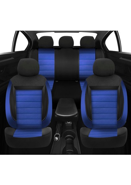 Ford Focus C-Max Uyumlu Araç,araba,oto Tay Tüyü Koltuk Kılıfı Mavi