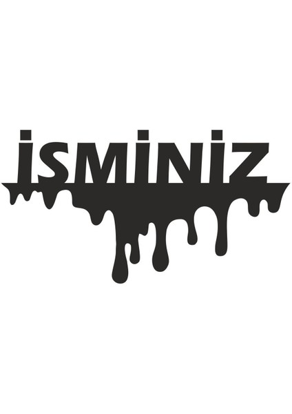 Isim Yazı Oto Sticker 15*8 cm
