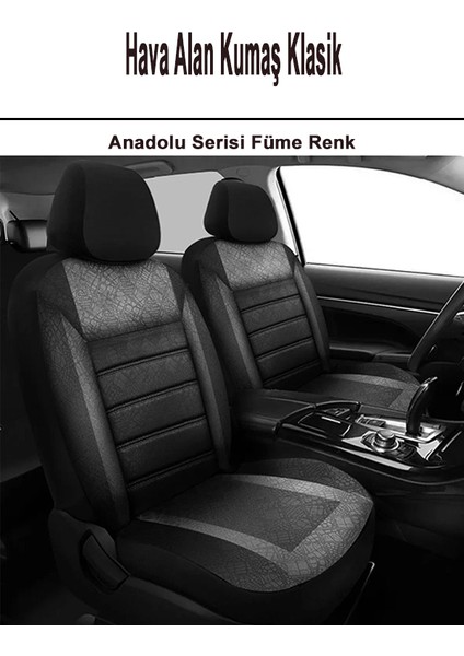 Cıtroen Xsara Uyumlu Anadolu Serisi Oto Koltuk Kılıfı Füme