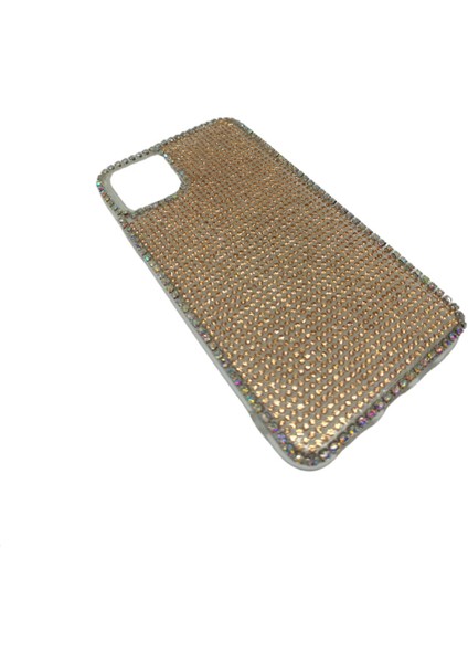 iPhone 11 Pro Max Kristal Taşlı Telefon Kılıfı Altın