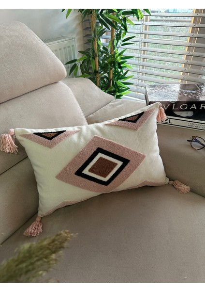 Punch Nakışlı Kırlent Kılıfı