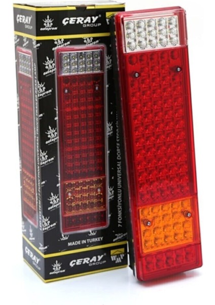 7'li LED Stop Lambası 24V 7 Fonksiyonlu Stop