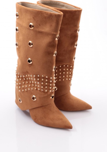 1120 Kadin Demir Nokta ve Yuvarlak Detayli Çizme fiyatları