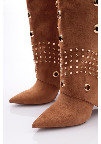 1120 Kadin Demir Nokta ve Yuvarlak Detayli Çizme fırsatları