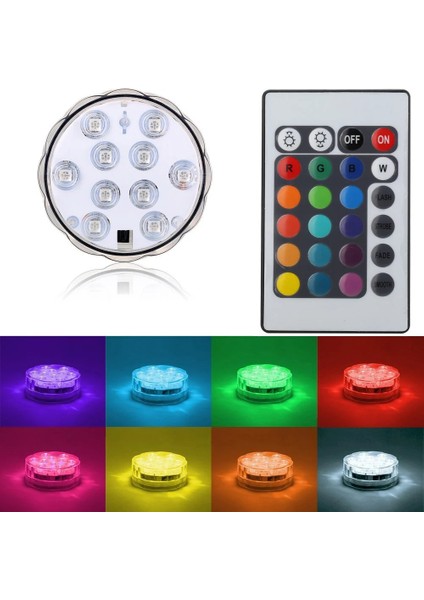 Uzaktan Kumandalı Rgb Su Geçirmez Nargile,akvaryum Su Içi LED Aydınlatma