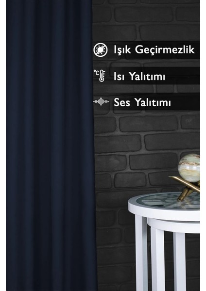 Blackout Işık Geçirmez Fon Perde Lacivert Pilesiz Karartma Güneşlik modelleri