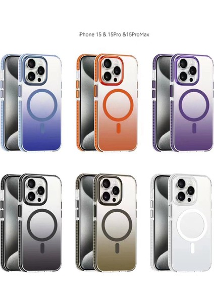 iPhone 15 Uyumlu Magsafe Özellikli Darbe Emici Hologramlı Çift Renk Ultra Lüx Premium Kılıf fiyatları