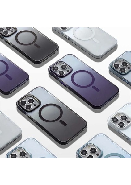 iPhone 15 Uyumlu Magsafe Özellikli Darbe Emici Hologramlı Çift Renk Ultra Lüx Premium Kılıf modelleri