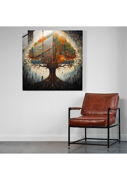 Gondor Cam Baskı Ağacı - Yüzüklerin Efendisi, Modern Sanat, Cam Baskı, Duvar Dekorasyonu, 50X50 fiyatları