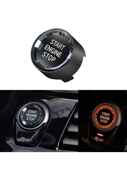 Bmw Tüm F Serisi - G30 Kristal Start Stop Tuşu Siyah