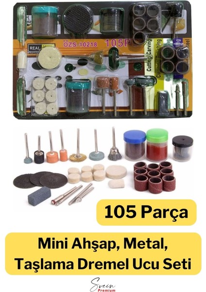 Hobi Gravür Dremel Taşlama Ucu Mini Metal Ahşap Oyma Seti Parlatma Çapak Alma 105 Parça Kalıpçı Seti fiyatları