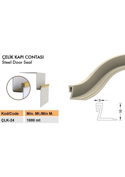 Çelik Kapı Fitili- Kasa Fitili - Çelik Kapı Contası 6 Metre Beyaz modelleri