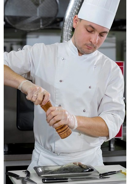 2'li Set Masterchef Tuz Karabiber Değirmeni Baharat Öğütücü Ceviz Ahşapı 21 cm