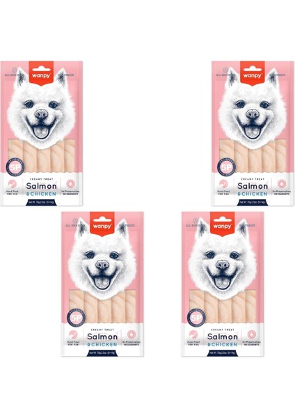 Somonlu ve Tavuklu Krema Köpek Ödülü 5X14G x 4 Adet