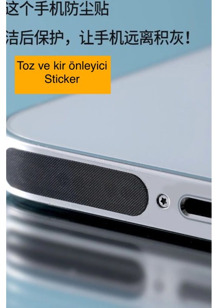 Empo Cases Iphone 11/12/13/14/15 Pro/promax Tüm Serileri Için Toz ve Kir Önleyici Hoparlör Toz Önleyici Sticker