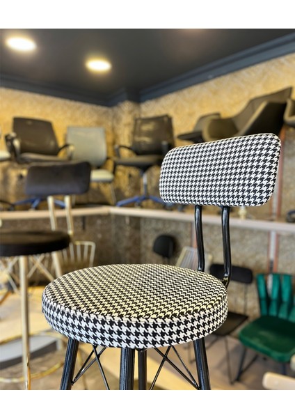 Yeni Tasarım Mila Bar Sandalyesi 75 cm Kazayağı KUMAŞ.100 ile 115 cm Arası Ada&masalara Uyumlu modelleri