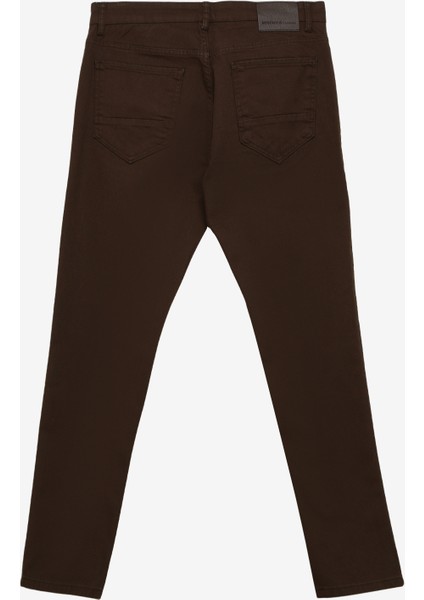 Normal Bel Boru Paça Comfort Fit Kahve Erkek Pantolon 4A0124100062