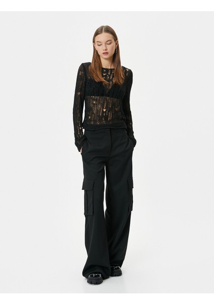 Ajurlu Kazak Uzun Kollu Yuvarlak Yaka fiyatları