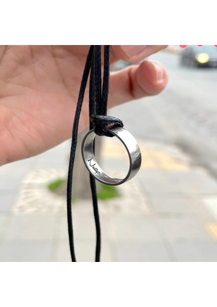 Nutiye Adına Özel Aşk Yüzük Kolye-T.x