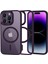 Bufalo Glass iPhone 14 Pro Magsafe Derin Mor Kılıf/ Magnefic Crystal Deep Purple Case 3