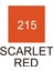 Kurecolor Twin S Marker KC3000 Çift Uçlu Grafik Markörü NO:215 Scarlet Red 3