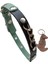 Köpek boyun tasması hakiki deri siyah turkuaz kalınlık:3mm genişlik:1,5cm boyun ölçüsü:XS.S.20-35cm ayarlamalı dog collar T1-8 2