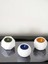 Tealight Beton Mumluk 3 Lü Set, Dekoratif Hediyelik Ham Beyaz 1